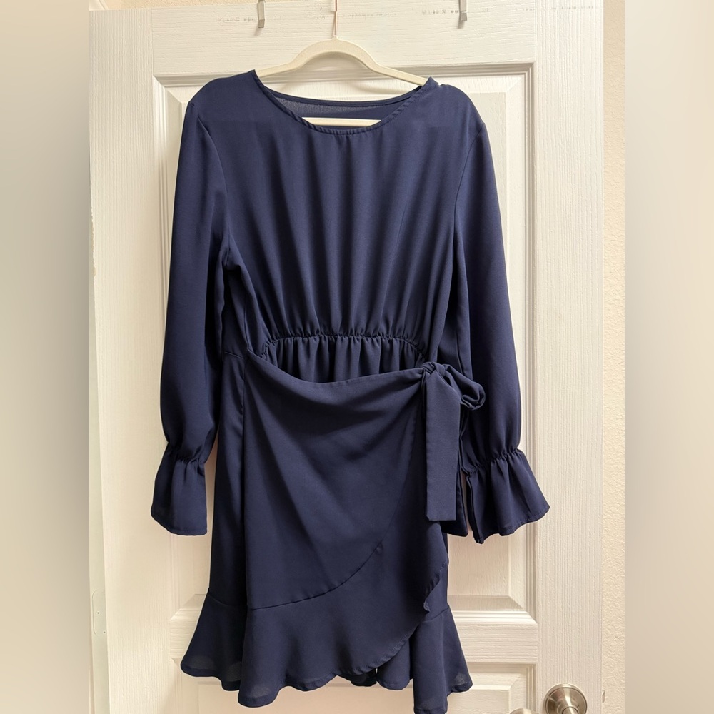 Elegant Navy Blue Women's Dress